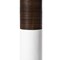 Modern White & Brown Decor Ribbed Accent - 31.5 Inches, Decorative Statement Piece for Living Room, Bedroom, or Office, Tall Floor Vase for Home Décor, Elegant Home Accent, White and Brown Floor Vase